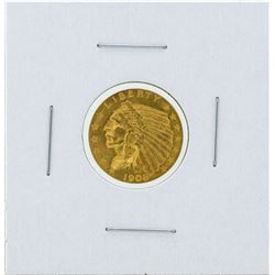 1908 $2 1/2 Indian Head Quarter Eagle Gold Coin