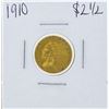 Image 1 : 1910 $2 1/2 Indian Head Quarter Eagle Gold Coin