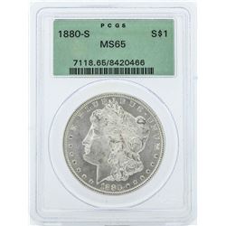 1880-S $1 Morgan Silver Dollar Coin PCGS MS65
