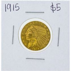 1915 $5 Indian Head Half Eagle Gold Coin