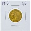 Image 1 : 1915 $5 Indian Head Half Eagle Gold Coin