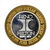 Image 1 : .999 Silver Reno Hilton $10 Casino Gaming Token Limited Edition