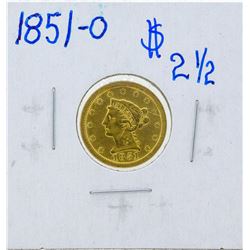 1851-O $2 1/2 Liberty Head Quarter Eagle Gold Coin