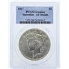 Image 1 : 1927 $1 Peace Silver Dollar Coin PCGS Genuine AU Details