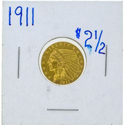 1911 $2 1/2 Indian Head Quarter Eagle Gold Coin