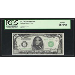 1934A $1,000 Federal Reserve Note Atlanta PCGS Gem New 66PPQ