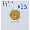 Image 1 : 1909 $2 1/2 Indian Head Quarter Eagle Gold Coin