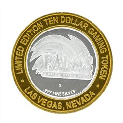 .999 Silver Palms A Maloof Casino Resort $10 Casino Gaming Token Limited Edition