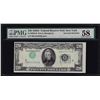 Image 1 : 1950A $20 Federal Reserve Note New York Inverted 3rd Print ERROR PMG Choice AU58