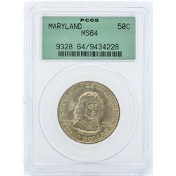 1934 Maryland Commemorative Half Dollar Coin PCGS MS64