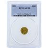 Image 1 : 1851 $1 Liberty Head Gold Dollar Coin PCGS AU53