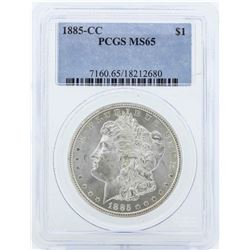 1885-CC $1 Morgan Silver Dollar Coin PCGS MS65