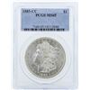 Image 1 : 1885-CC $1 Morgan Silver Dollar Coin PCGS MS65