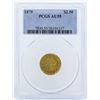 Image 1 : 1879 $2 1/2 Liberty Head Quarter Eagle Gold Coin PCGS AU55