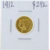 Image 1 : 1912 $2 1/2 Indian Head Quarter Eagle Gold Coin
