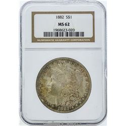 1882 $1 Morgan Silver Dollar Coin NGC MS62