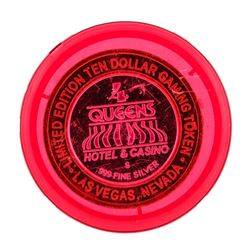 .999 Silver Four Queens Hotel and Casino Las Vegas $10 Casino Gaming Token Limit