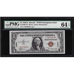 1935A $1 Silver Certificate WWII Emergency Hawaii Note PMG 64EPQ