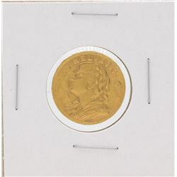 1925B Switzerland 20 Francs Gold Coin