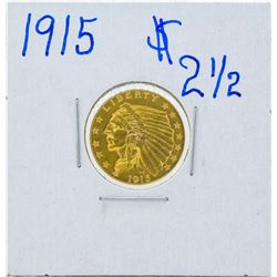 1915 $2 1/2 Indian Head Quarter Eagle Gold Coin