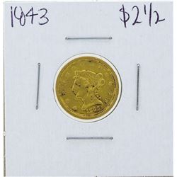 1843-O $2 1/2 Liberty Head Quarter Eagle Gold Coin