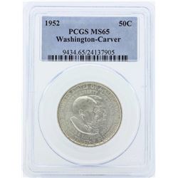 1952 Washington-Carver Commemorative Half Dollar Coin PCGS Graded MS65
