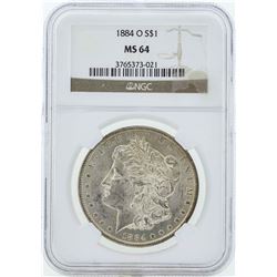 1884-O $1 Morgan Silver Dollar Coin NGC MS64