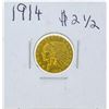 Image 1 : 1914 $2 1/2 Indian Head Quarter Eagle Gold Coin