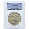 Image 1 : 1922 $1 Peace Silver Dollar Coin PCGS MS65
