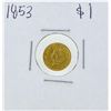 Image 1 : 1853 $1 Liberty Head Gold Dollar Coin