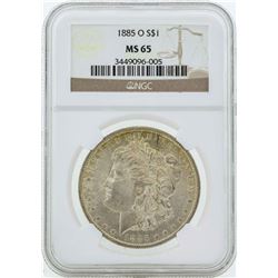 1885-O $1 Morgan Silver Dollar Coin NGC MS65