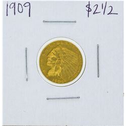 1909 $2 1/2 Indian Head Quarter Eagle Gold Coin