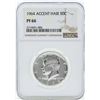 Image 1 : 1964 Accent Hair Kennedy Half Dollar Silver Proof Coin NGC PF66