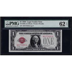 1928 $1 Legal Tender Red Seal Note PMG Uncirculated 62EPQ