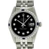 Image 1 : Rolex Mens Stainless Steel Sapphire and 1.20ctw Diamond Datejust Wristwatch