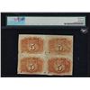 Image 2 : Block of (4) 1863 Five Cent Second Issue Fractional Note PMG Very Fine 25