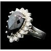 Image 2 : 14KT White Gold 8.54ctw Diamond Ring