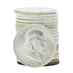 Roll of (20) 1948 Brilliant Uncirculated Franklin Half Dollar Coins