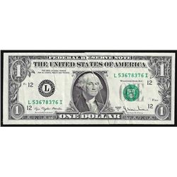 1977A $1 Federal Reserve Note Double Gutterfold ERROR