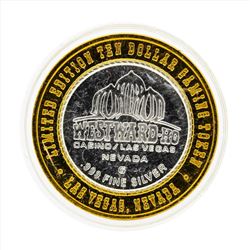 .999 Silver Westward Ho Casino Las Vegas $10 Casino Gaming Token Limited Edition