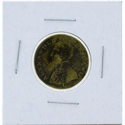 Circa 1820 Russia German Made Token Alexander King of Poland