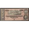 Image 1 : 1864 $10 The Confederate States of America Note