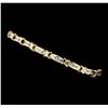 Image 2 : 10KT Yellow Gold Ladies 0.50ctw Diamond Tennis Bracelet