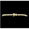 Image 3 : 14KT Yellow Gold 5.87ctw Diamond Tennis Bracelet