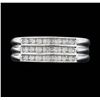 Image 1 : 14KT White Gold Ladies 0.40ctw Diamond Ring