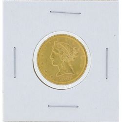1882 $5 Liberty Head Half Eagle Gold Coin