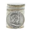 Image 1 : Roll of (20) 1951-S Brilliant Uncirculated Franklin Half Dollar Coins