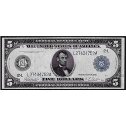 1914 $5 Federal Reserve Note Blue Seal