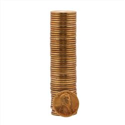 (50) 1949-D Brilliant Uncirculated Lincoln Wheat Penny Roll