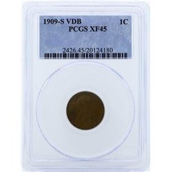 1909-S VDB Lincoln Wheat Penny Coin PCGS XF45
